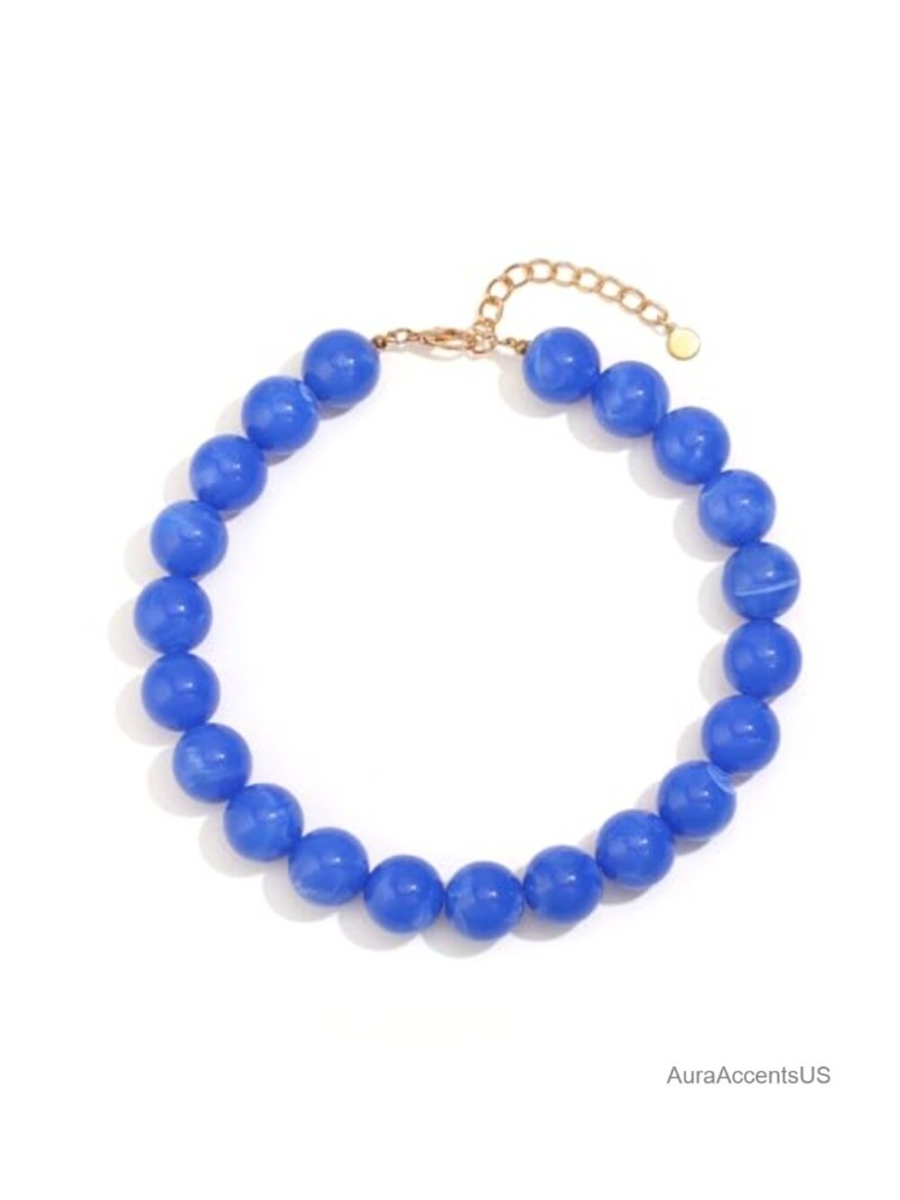 Chunky Resin Beaded Necklace for Women 20MM Statement Boho Choker
